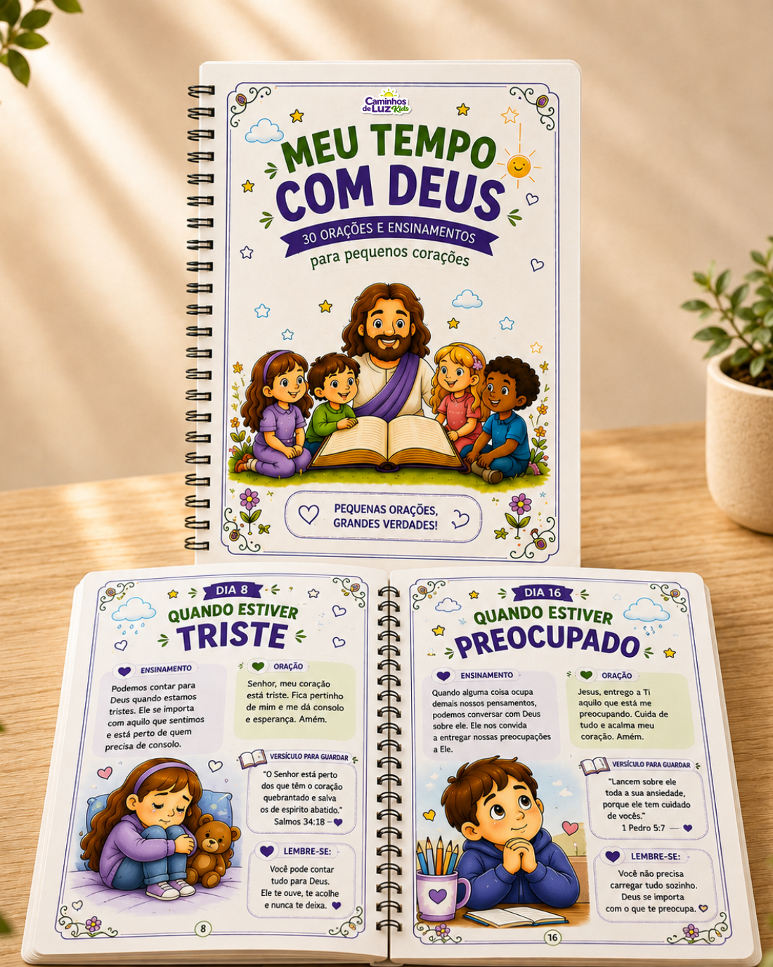 Meu Tempo com Deus, devocional infantil com 30 orações e ensinamentos