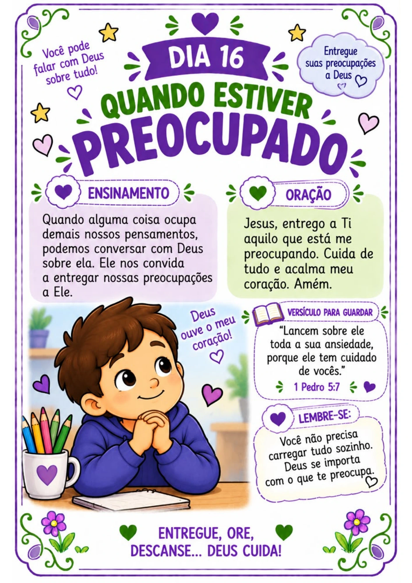 Apresentação das 30 orações e ensinamentos para pequenos corações